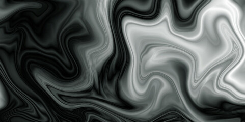 Fototapeta premium black and white silk surface light liquid stone marble swirl texture background.