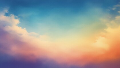 Inspiring sunset landscape featuring a vibrant sky and fluffy clouds