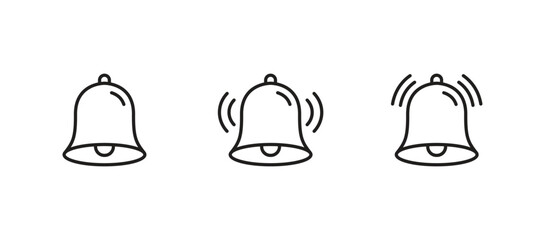 Notification ringing bell icon set 