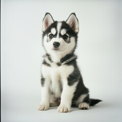 Obraz premium Husky Puppy Sitting.