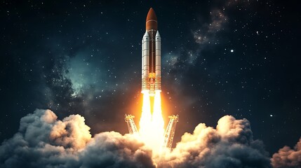 Rocket Launch Illustration