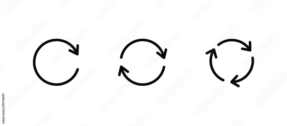 Aufkleber refresh icons set. reload icon vector. update icon vector