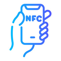nfc payment Line Gradient Icon