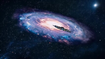 4K 3D space flight loop takes viewers deepspace exploration journey Small Magellanic Cloud dwarf galaxy using spectacular imagery immersive cosmic