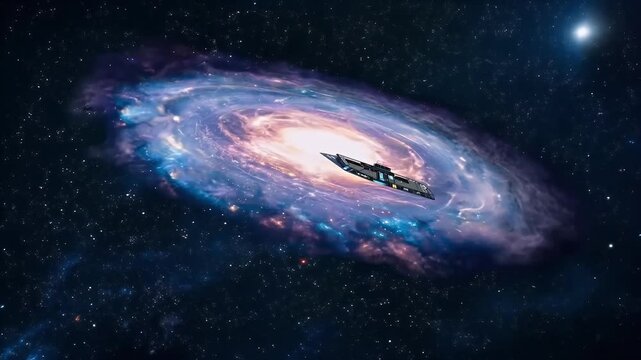 4K 3D space flight loop takes viewers deepspace exploration journey Small Magellanic Cloud dwarf galaxy using spectacular imagery immersive cosmic