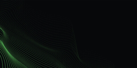 Abstract black background and green ball modern background green