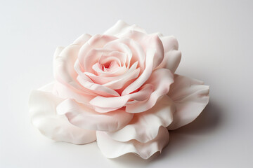 Single Rose on Clean Solid Background