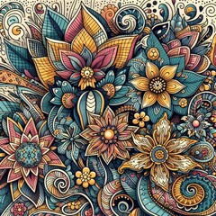 Batik & Songket Art With Floral Themed