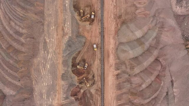 view of iron mine on hill in loess plateau