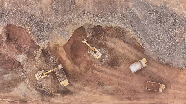 view of iron mine on hill in loess plateau