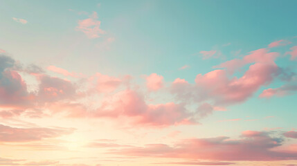 Fototapeta premium soft clor sunset sky with clouds