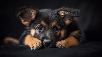 Cute German Shepherd Puppy.