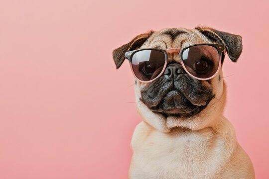 Pug in Sunglasses.