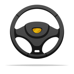 Steering wheel vector isolated illustration
