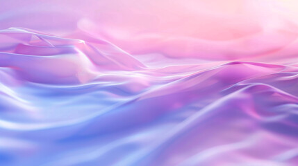 Obraz premium Pastel tone purple pink blue gradient defocused abstract background. A mesmerizing abstract design featuring smooth, flowing waves in purple and pink hues, evoking a sense of tranquility and elegance.