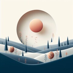 world in the sky minimalist art 