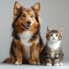 Fototapeta premium Dog and Cat Best Friends.