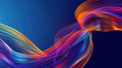 Abstract colorful background with a rainbow twisted ribbon