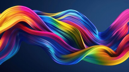 Abstract colorful background with a rainbow twisted ribbon