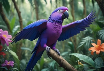macaw in jungle