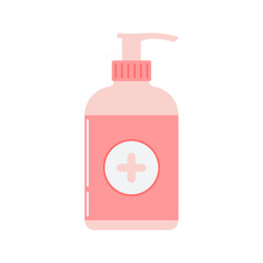 antiseptic product in a bottle pump Icon Illustration