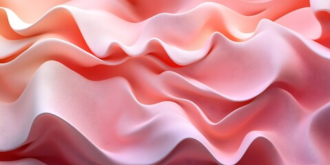 Fototapeta premium Soft, flowing fabric in shades of pink and white.