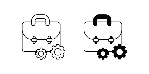 setting set icon with white background vector stock illustration