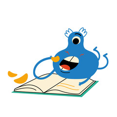 Getting knowledge and eating snacks