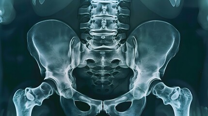 X-ray depicting bone pain in the waist region