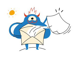 Message sent by character