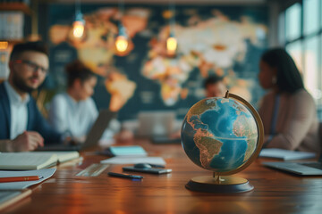 A Focused Business Meeting in a Modern Office