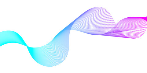 Abstract background with waves for banner. Web banner size. Vector background with lines. Element for design isolated on white. Blue. Water, ocean. Winter, Christmas