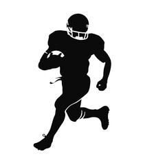 American Football Athlete Silhouette – Minimalist Sports Vector