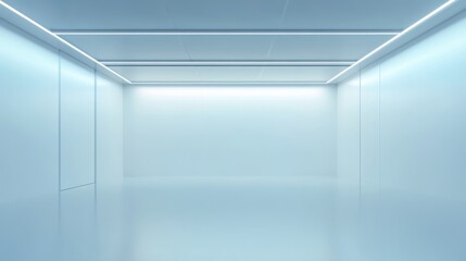 Fototapeta premium Minimalist Empty Room with Bright White Ceiling Lights