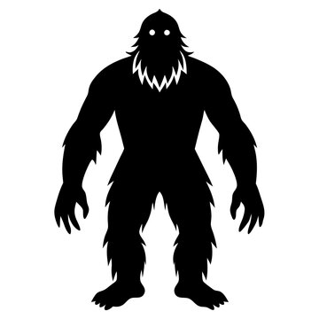 recommend clip art:  Bigfoot Sasquatch yeti silhouette cartoon vector illustration