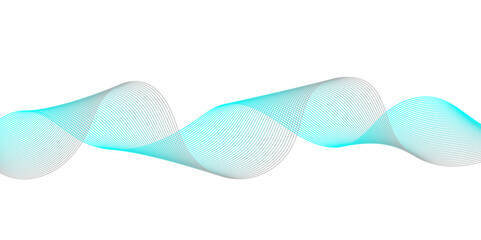 Abstract background with waves for banner. Web banner size. Vector background with lines. Element for design isolated on white. Blue. Water, ocean. Winter, Christmas