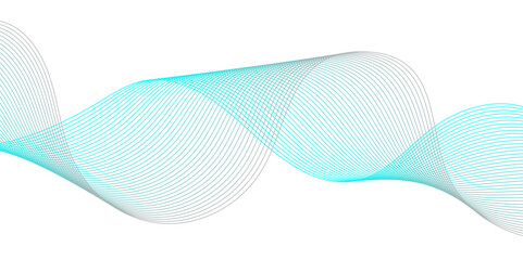 Abstract background with waves for banner. Web banner size. Vector background with lines. Element for design isolated on white. Blue. Water, ocean. Winter, Christmas