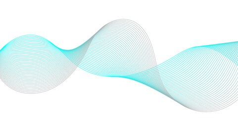 Abstract background with waves for banner. Web banner size. Vector background with lines. Element for design isolated on white. Blue. Water, ocean. Winter, Christmas