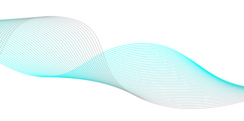 Abstract background with waves for banner. Web banner size. Vector background with lines. Element for design isolated on white. Blue. Water, ocean. Winter, Christmas