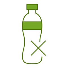 Plastic Bottle Editable Line Icons. Green Technology, Net Zero, Carbon Neutral and Environmental Sustainability Concept in Minimal Style. Thin Outline Icons Collection