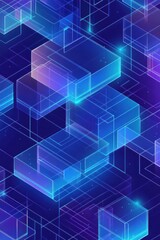 Technology Concept with Isometric Cube Pattern