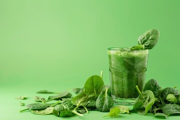 Refreshing Green Smoothie with Spinach Leaves for a Healthy Detox, Packed with Nutrients and Wellness Benefits






