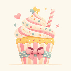 colourful candy holiday cupcakes