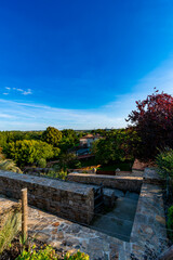 A view overs hills, a rural landscape in Vendee, west france