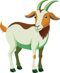 Boer goat color vector illustration 5