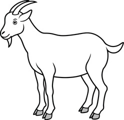  Boer goat silhouette vector illustration 3