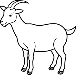 Boer goat silhouette vector illustration 4