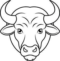  Buffalo head icon silhouette vector illustration 2