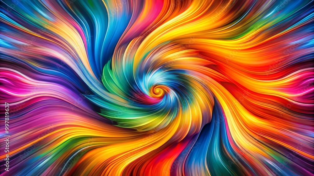 Poster a lively, colorful abstract backdrop features swirling patterns and shapes, exuding a dynamic energy