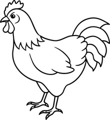  Chicken silhouette vector illustration 2